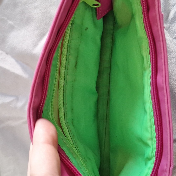 Pink and Green Women's Shoulder Bag - Picture 3 of 11